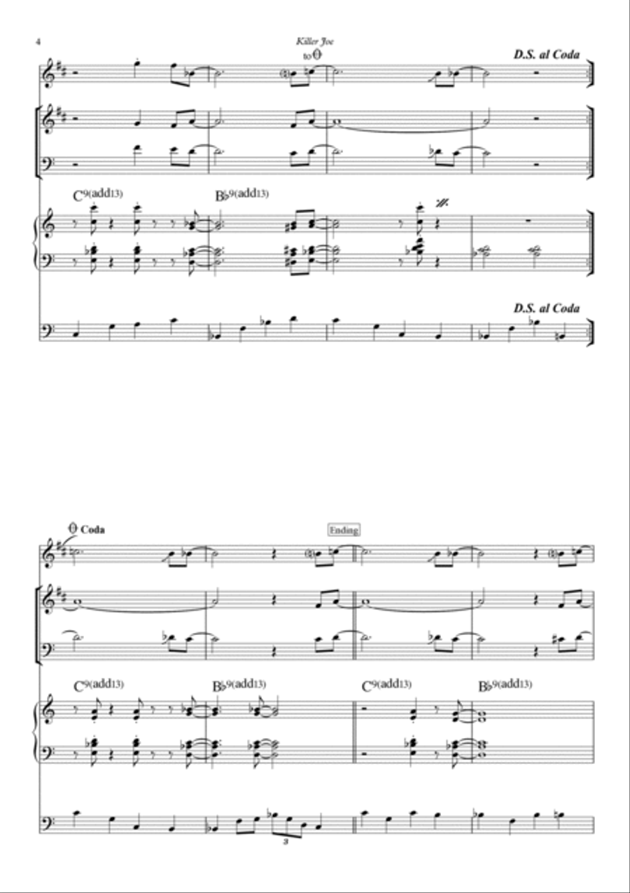 Cool Joe, Mean Joe (killer Joe) Jazz Ensemble scores gallery preview page 4