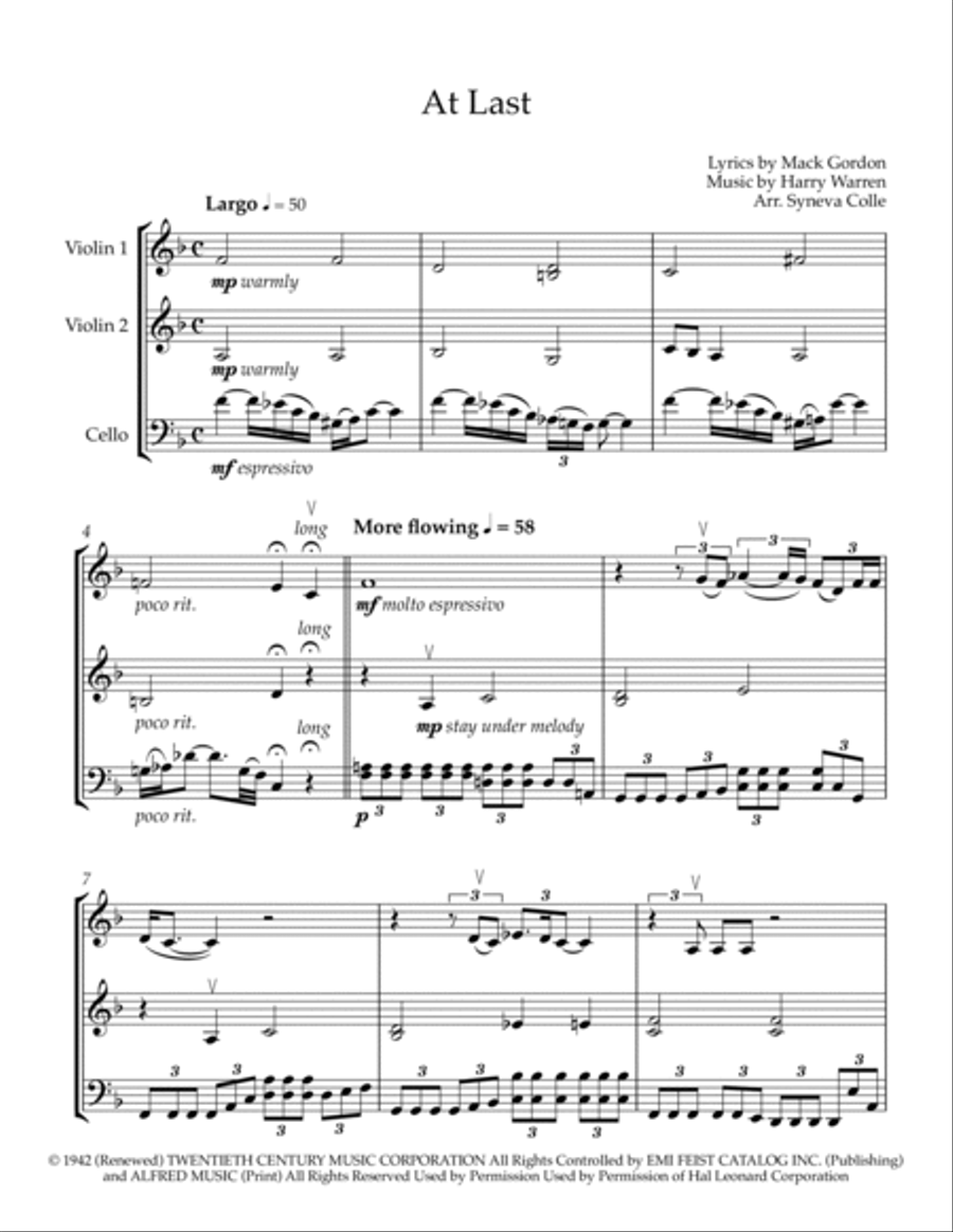 At Last At Last String Trio scores gallery preview page 2