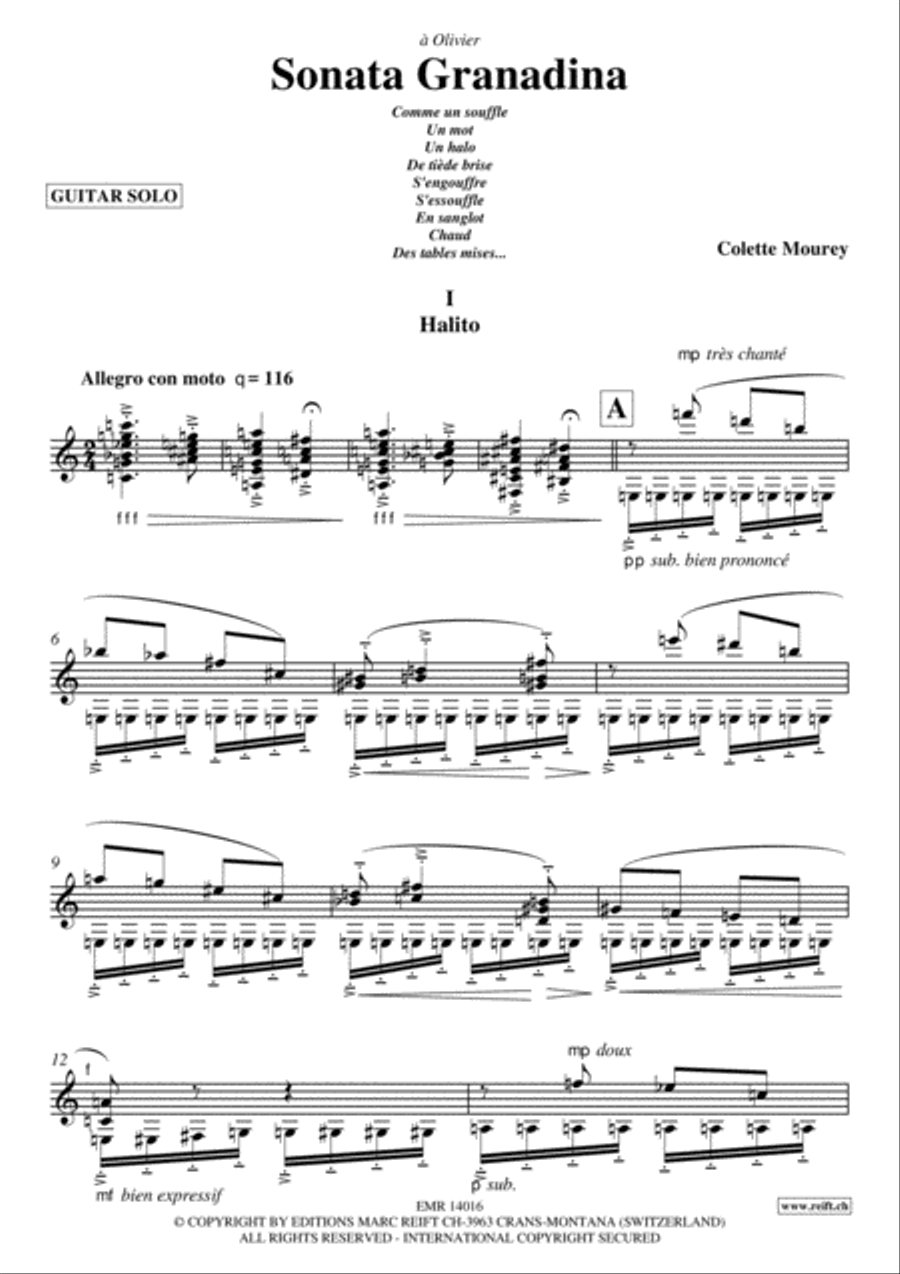 Sonata Granadina Classical Guitar scores gallery preview page 3