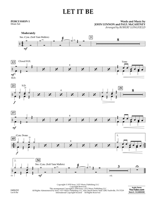 Book cover for Let It Be (arr. Robert Longfield) - Percussion 1