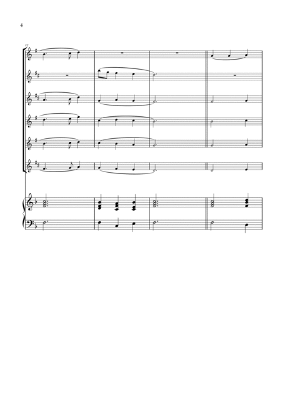 My Country 'Tis of Thee (America) Woodwind Ensemble scores gallery preview page 4