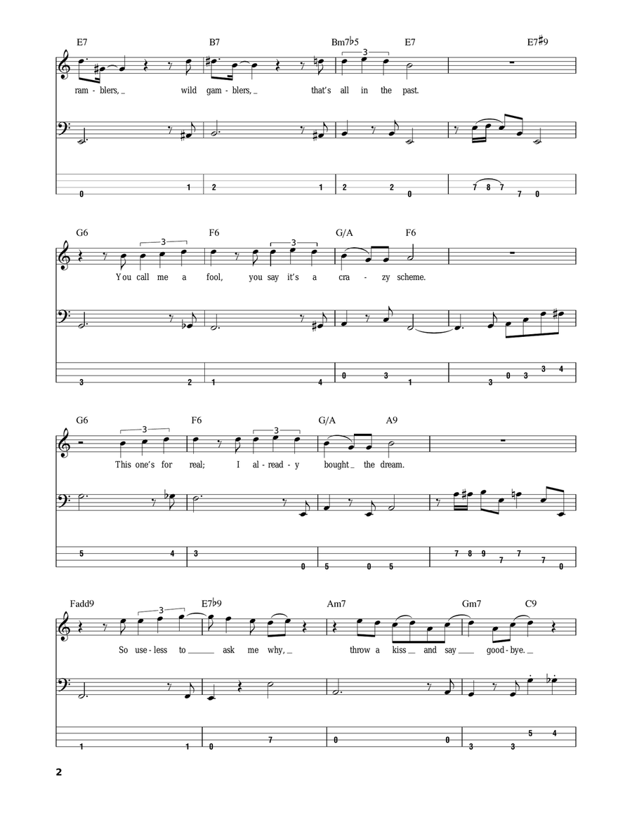 Deacon Blues Bass Guitar Tablature scores gallery preview page 2