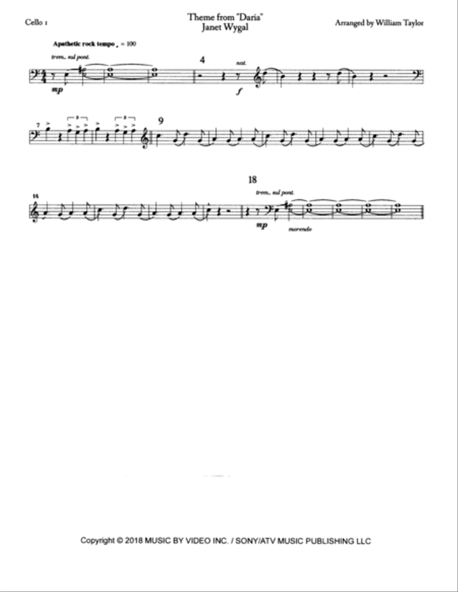 Daria - Theme String Quartet scores gallery preview page 3