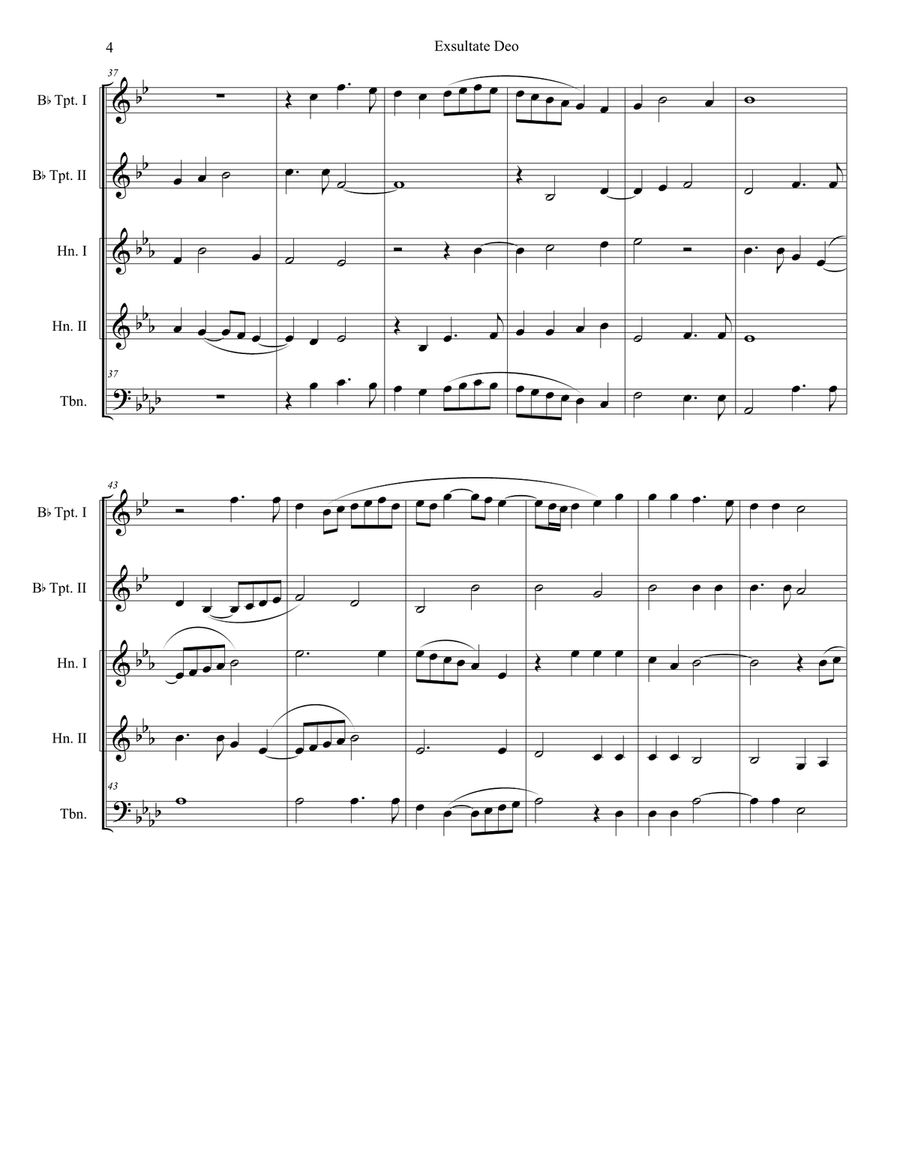 Exsultate Deo (for Brass Quintet) Brass Quintet scores gallery preview page 4
