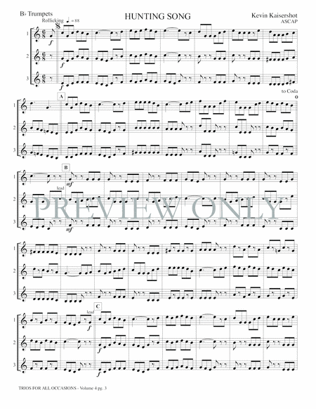 Trios for All Occasions, Volume 4 - 3 Trumpets image number null