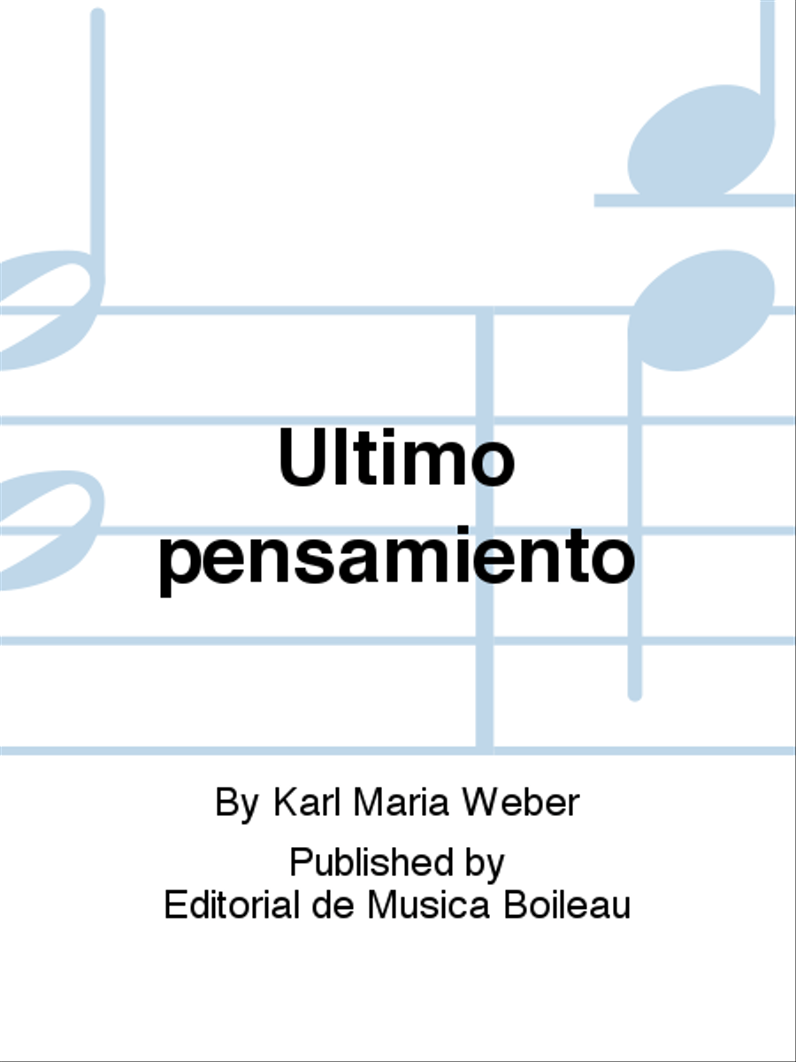 Ultimo pensamiento Ultimo pensamiento Piano Solo scores gallery preview page 1