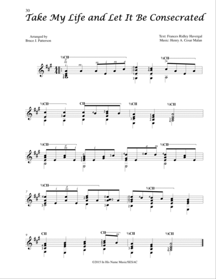 Take My Life and Let It Be Consecrated Guitar Solo scores gallery preview page 2