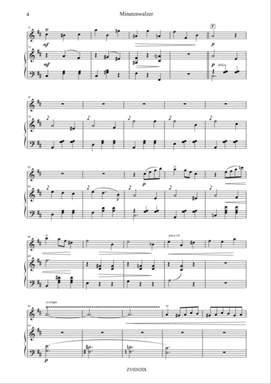 Minutenwalzer op. 64 Nr. 1 Violin Solo scores gallery preview page 5