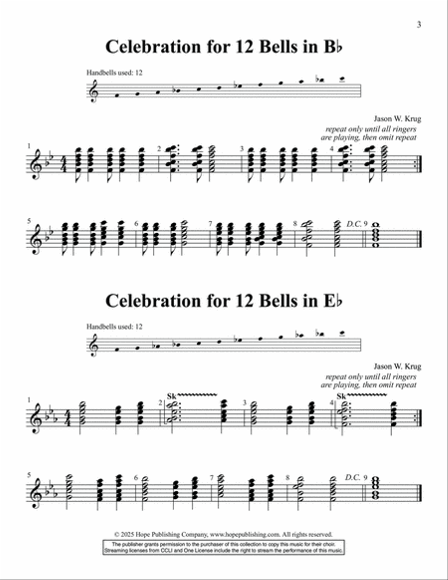 Worship & Concert Openers for 8 & 12 Bells-Digital Version Handbell Choir scores gallery preview page 3