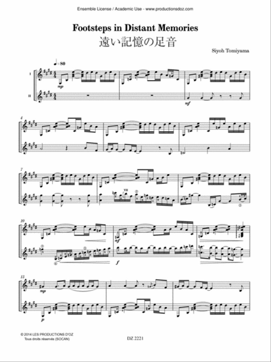 Footsteps in Distant Memories Classical Guitar scores gallery preview page 3
