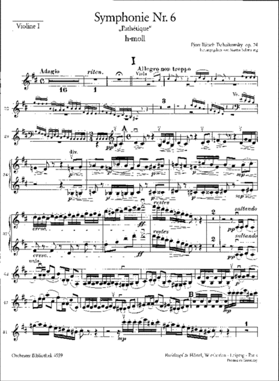 Symphony No. 6 in B minor Op. 74 Orchestra scores gallery preview page 2
