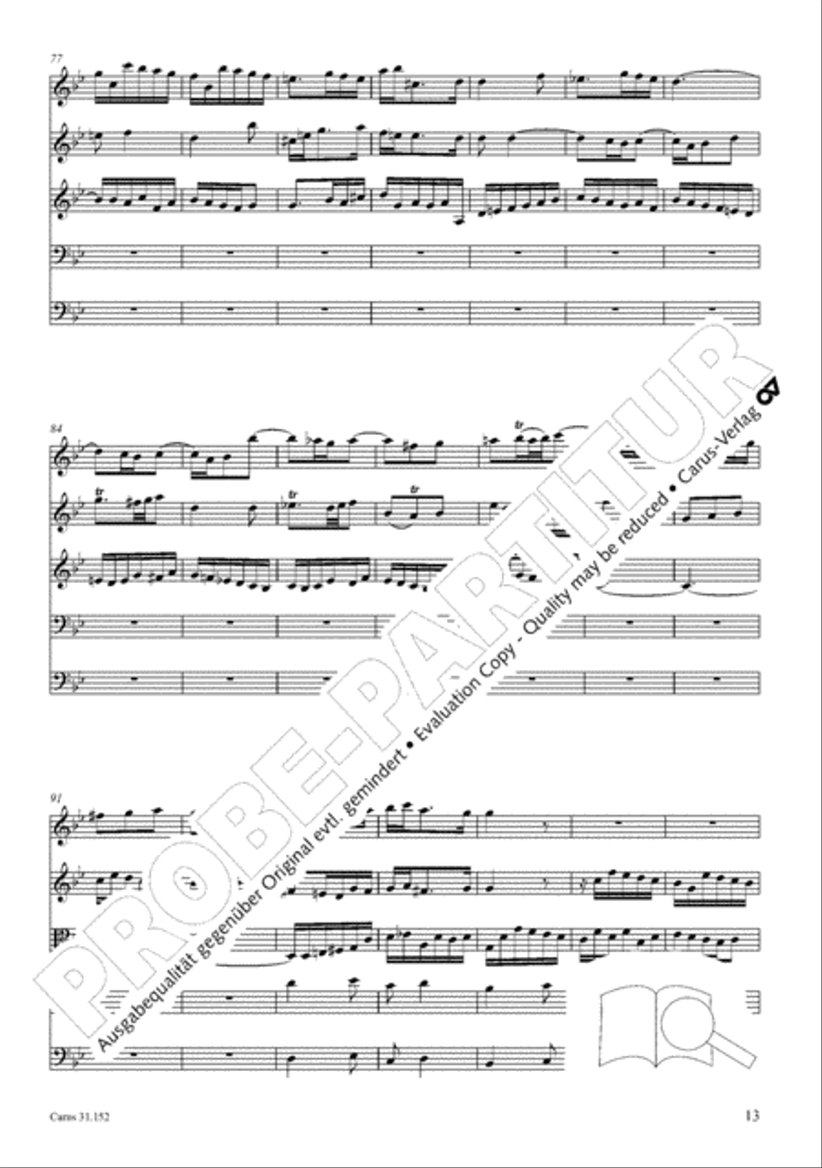 Walk on the path of faith (Tritt auf die Glaubensbahn) Orchestra scores gallery preview page 14