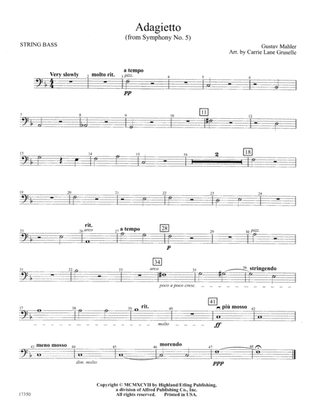 Adagietto from Symphony No. 5: String Bass