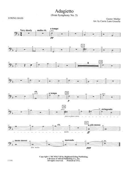 Adagietto from Symphony No. 5: String Bass