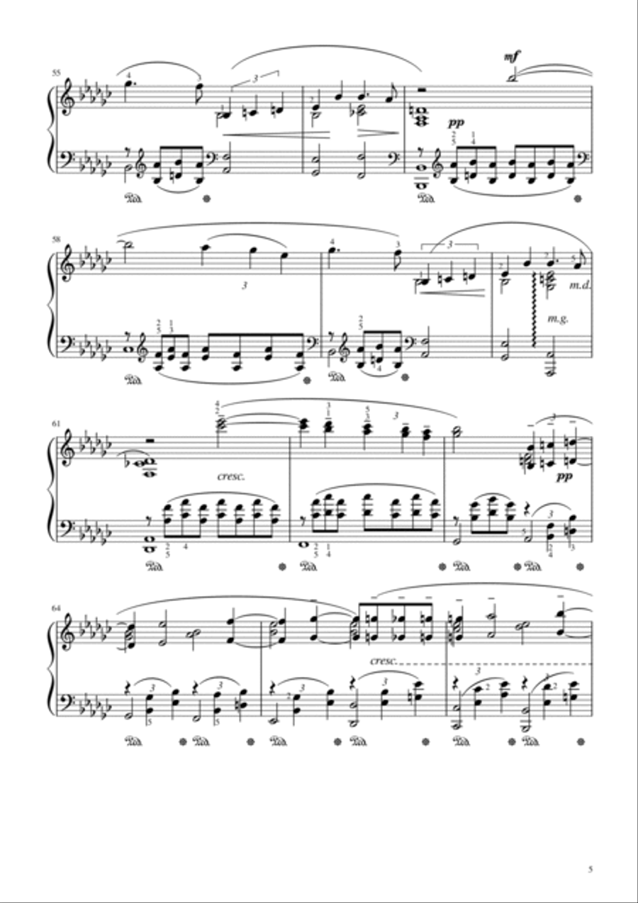 Rachmaninoff - Élégie - Op.3 No. 1 Original - For Piano Solo Piano Solo scores gallery preview page 5
