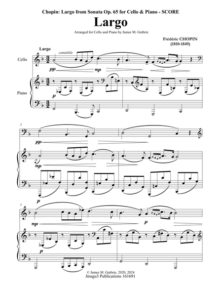 Chopin: Largo from Op. 65 for Cello & Piano image number null