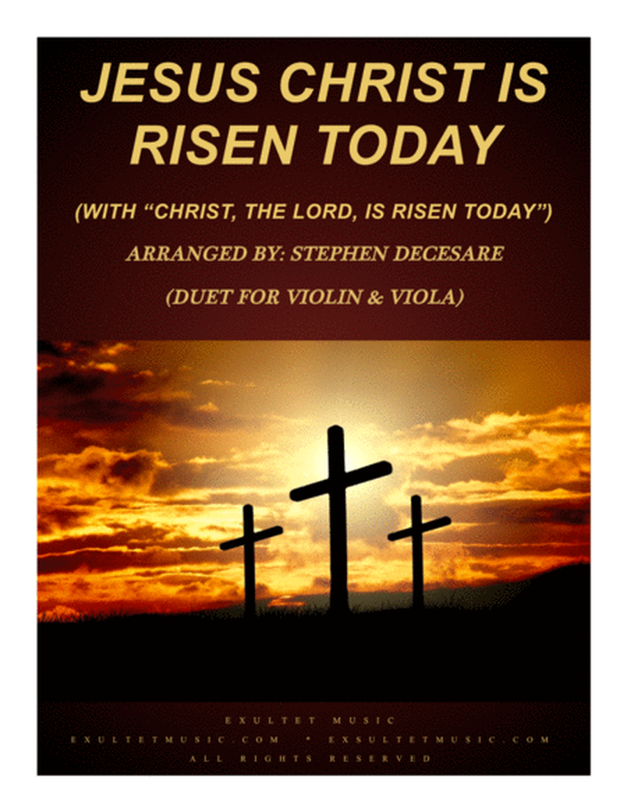 Jesus Christ Is Risen Today (with "Christ, The Lord, Is Risen Today") (Duet for Violin and Viola) image number null
