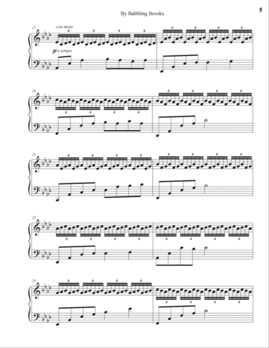 By Babbling Brooks Piano Solo scores gallery preview page 5