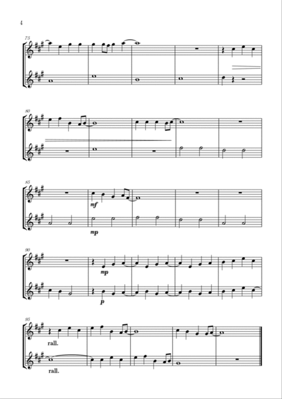 Love Is Gone Trumpet Duet scores gallery preview page 4