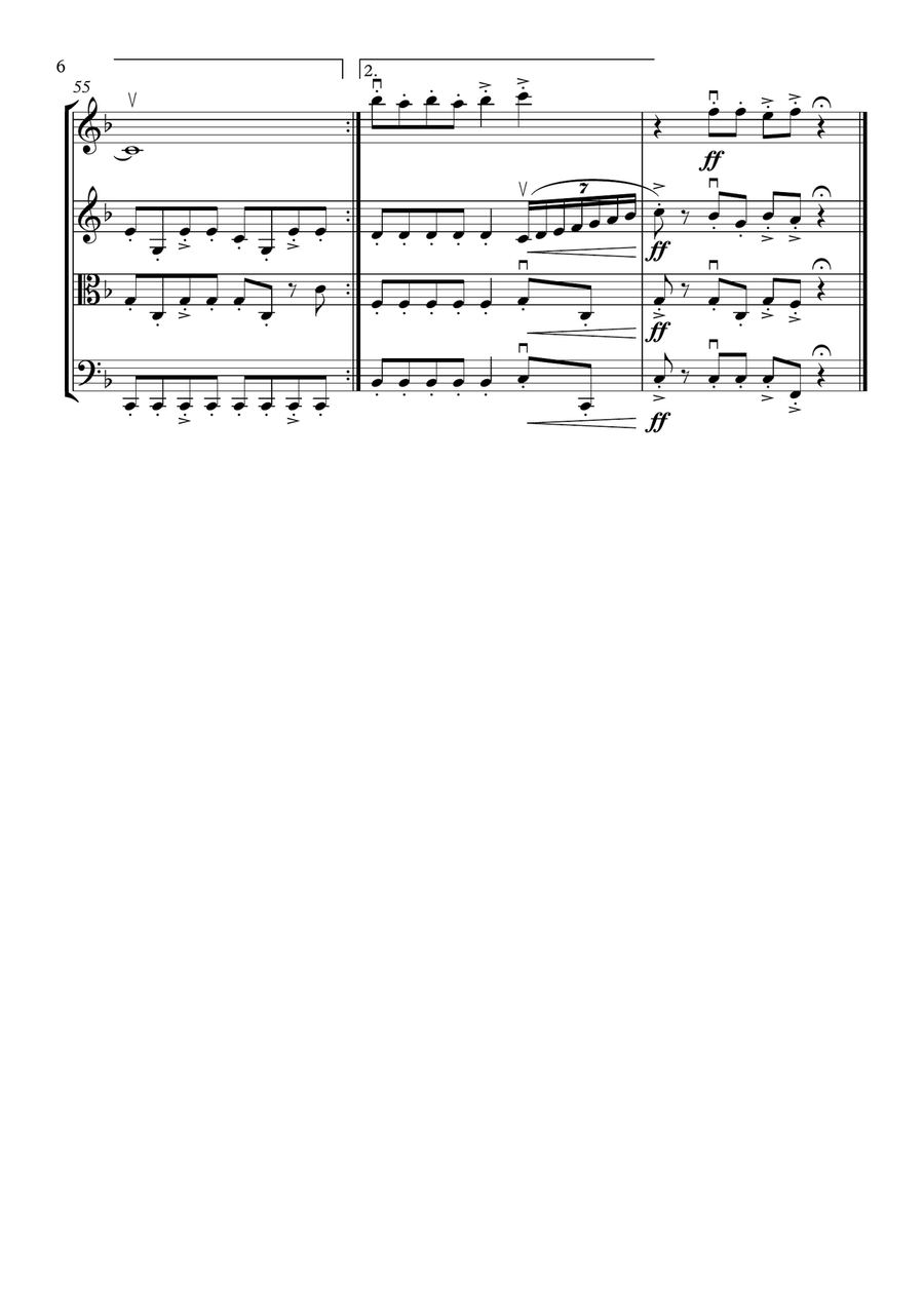 Honey, Honey String Quartet scores gallery preview page 6