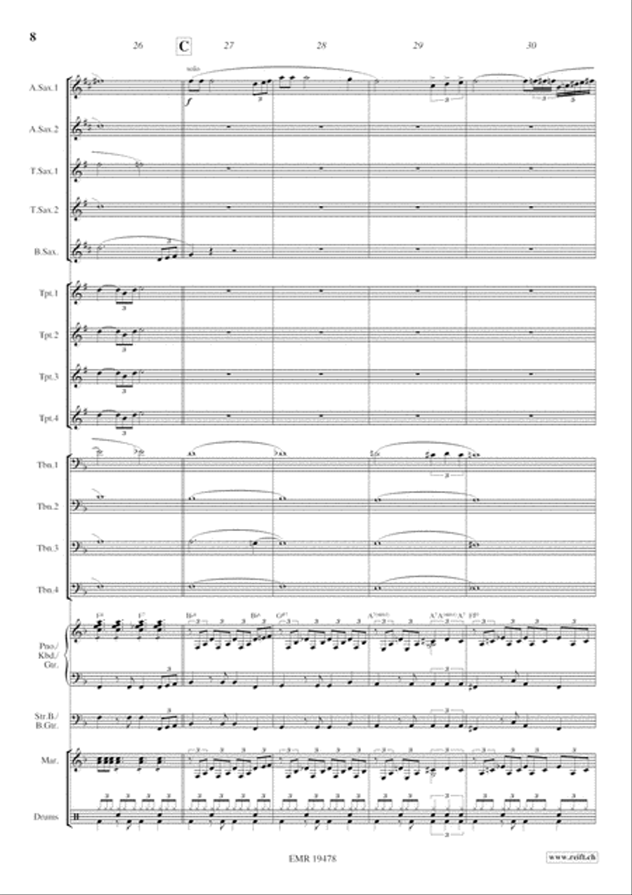 Moonlight Serenade Big Band scores gallery preview page 9