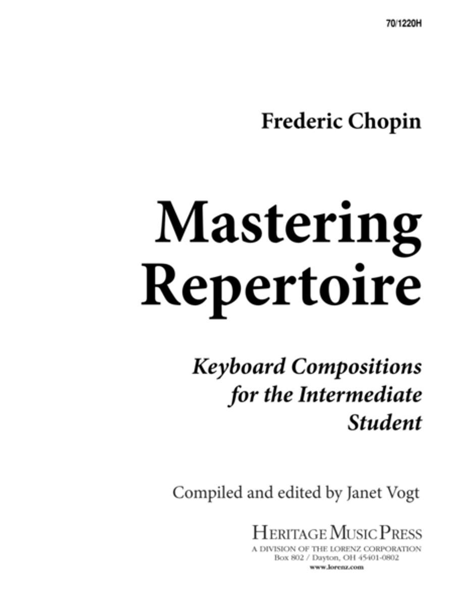 Mastering Repertoire: Chopin Piano Solo scores gallery preview page 1