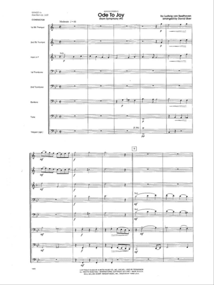 Ode To Joy (From Symphony #9)
