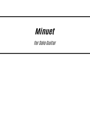 Book cover for Minuet, WoO 10, No. 2 by Beethoven (for Solo Guitar)