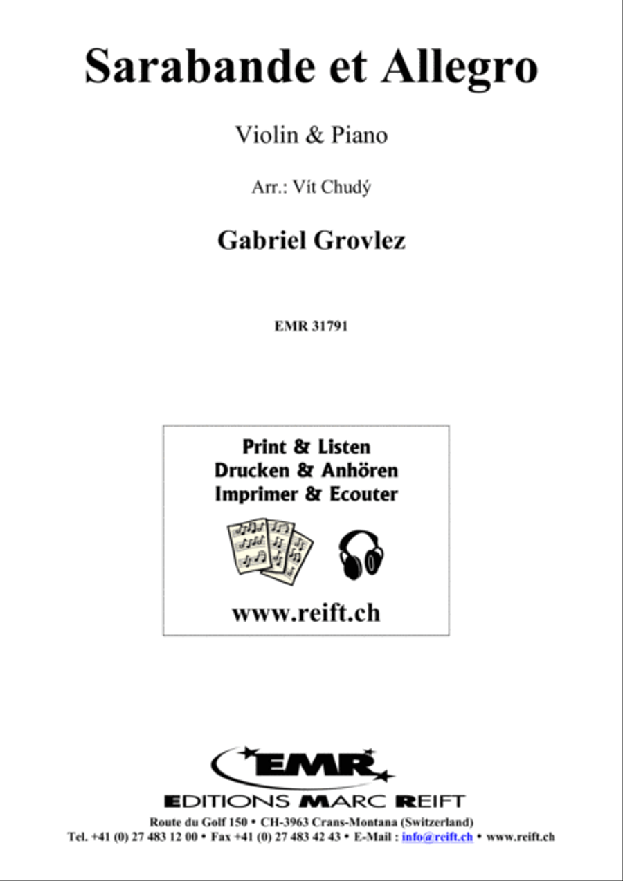 Grovlez sarabande shop et allegro oboe