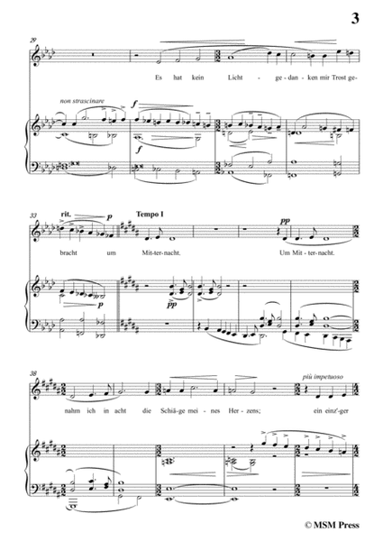 Mahler-Um Mitternacht in a flat minor,for Voice and Piano image number null