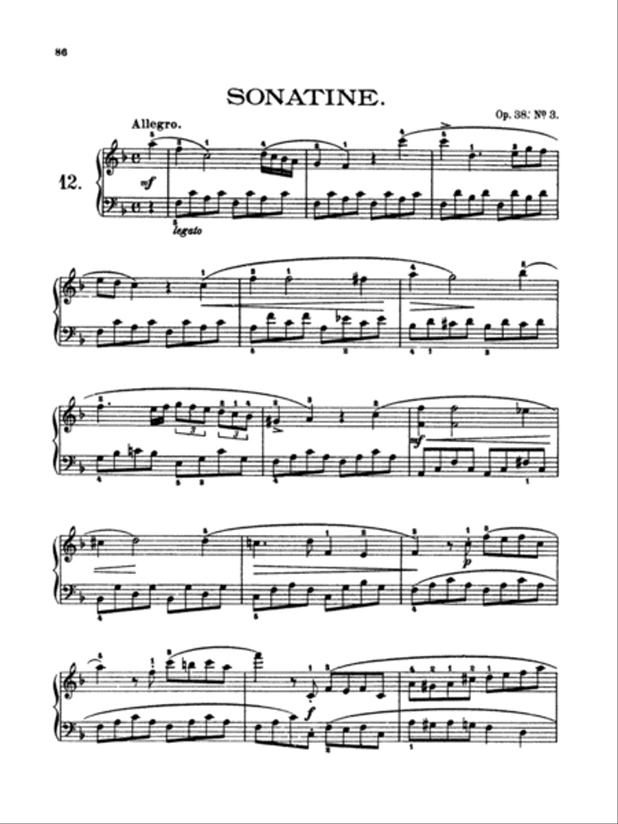 Clementi: Twelve Sonatinas Piano Solo scores gallery preview page 1