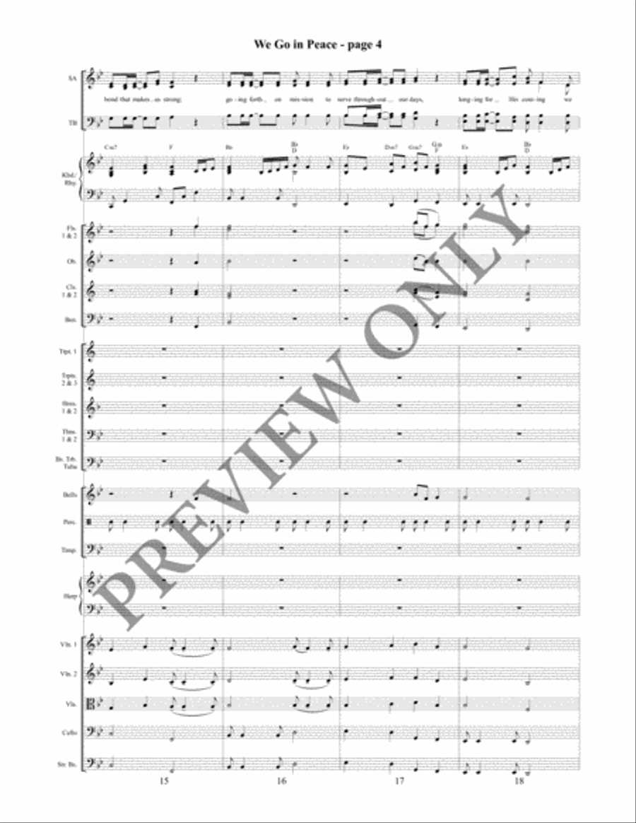 We Go in Peace 4-Part scores gallery preview page 5