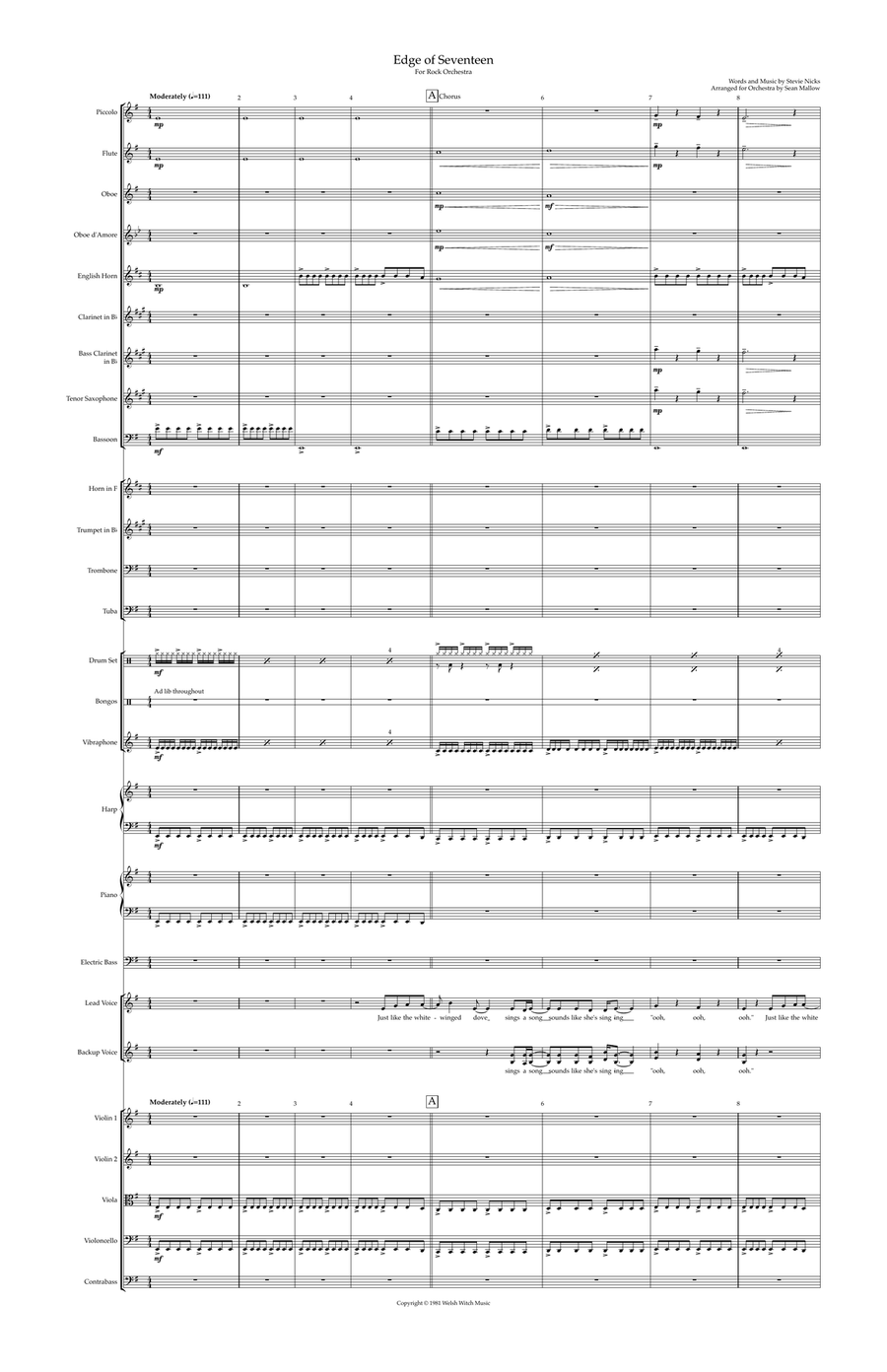 Edge Of Seventeen Full Orchestra scores gallery preview page 2
