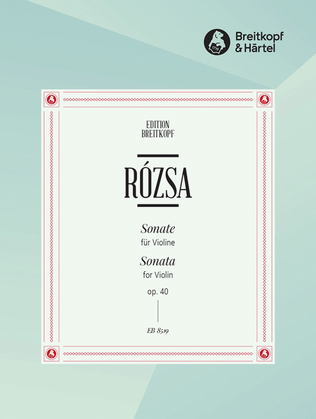 Book cover for Sonata Op. 40