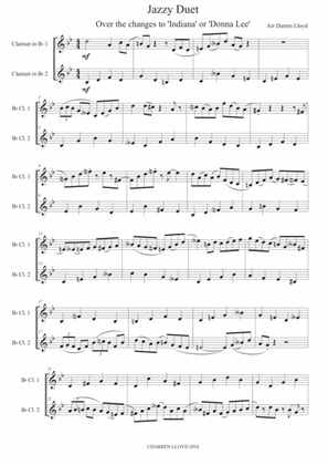 Clarinet duet - (Donna Lee - Indiana changes)