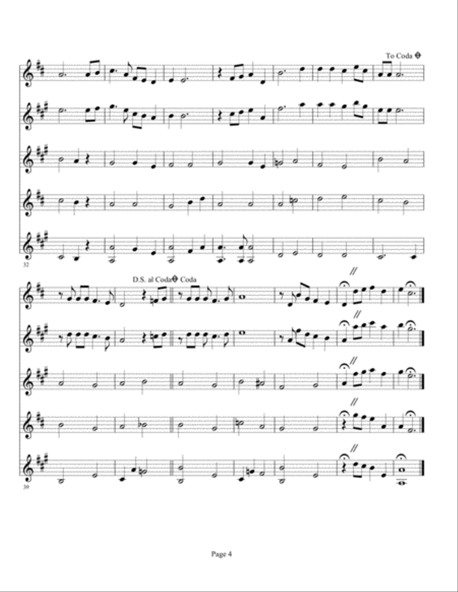 Merry Christmas, Darling Merry Christmas, Darling Woodwind Quartet scores gallery preview page 4