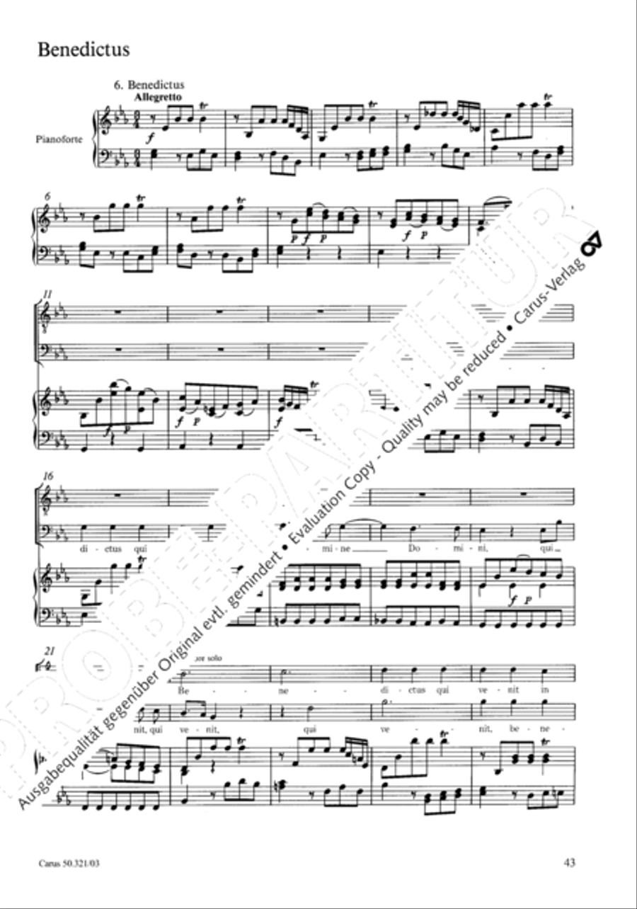 Requiem in C minor 4-Part scores gallery preview page 50