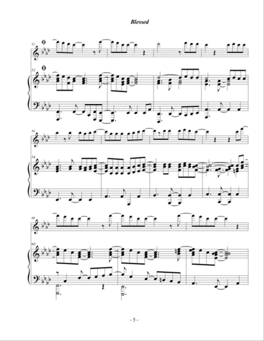 Blessed Blessed Violin Solo scores gallery preview page 5