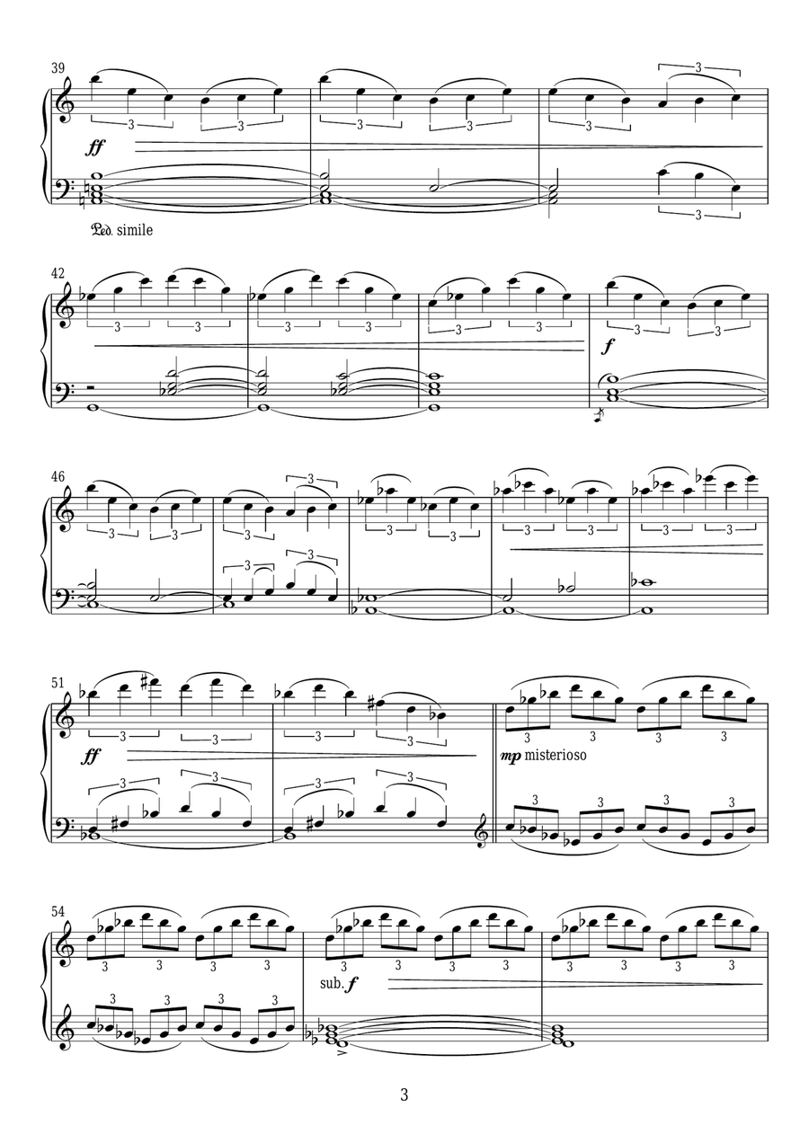 Prelude From Vertigo Piano Solo scores gallery preview page 3