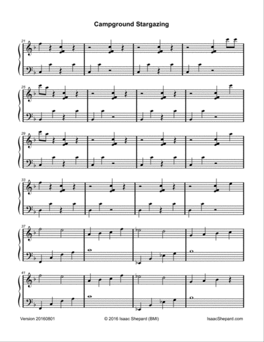 Wandering Home Piano Solo scores gallery preview page 3
