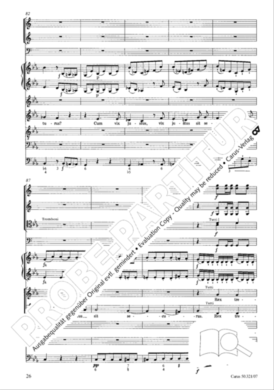 Requiem in C minor 4-Part scores gallery preview page 33