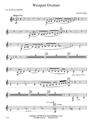 Westport Overture: E-flat Alto Clarinet