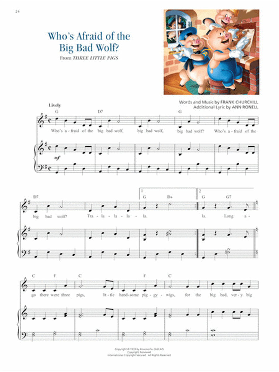 The Illustrated Treasury of Disney Songs – 7th Edition Piano, Vocal, Guitar scores gallery preview page 4