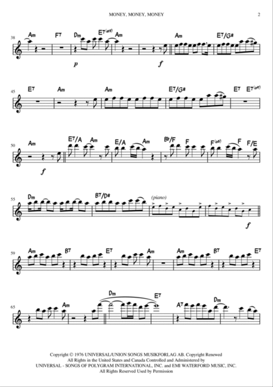 Money, Money, Money Flute scores gallery preview page 2