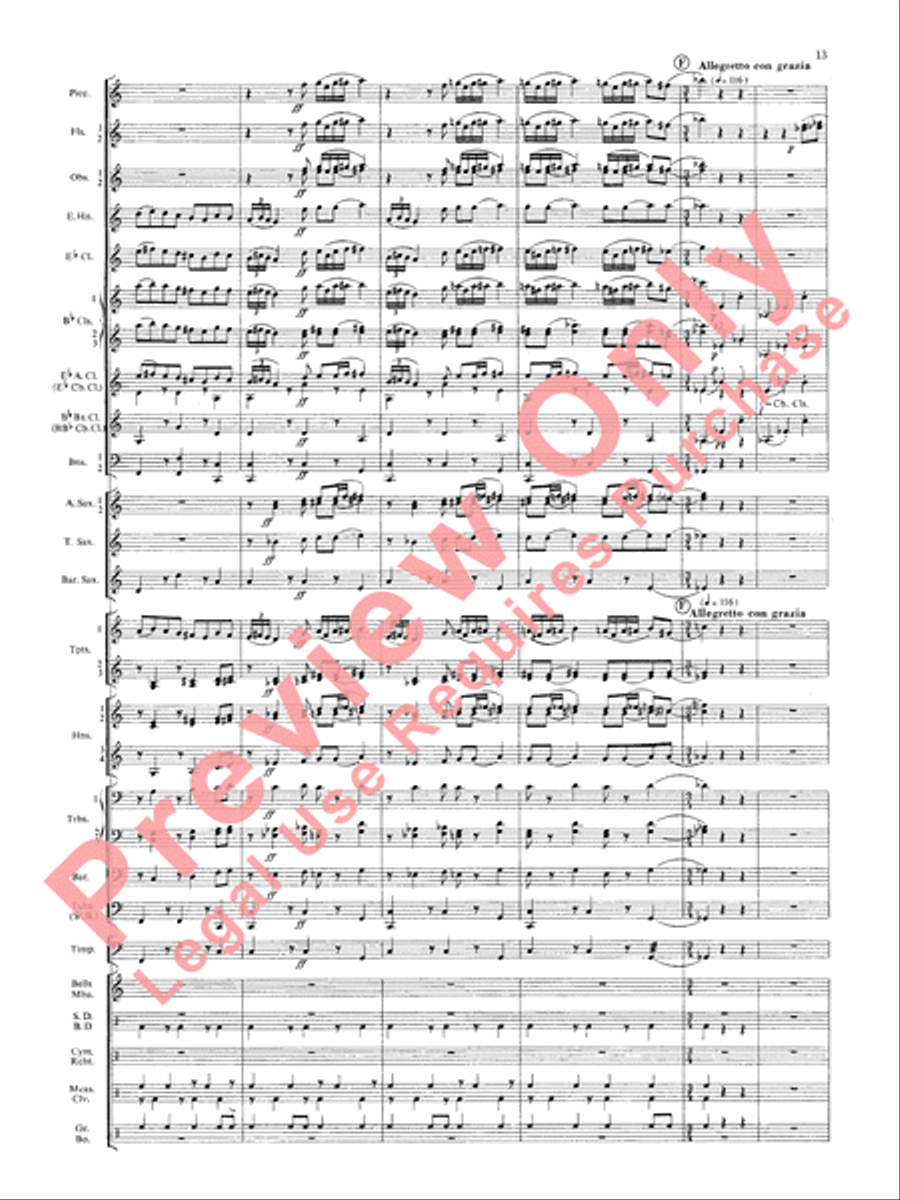 Symphonic Dance No. 3 (Fiesta) Concert Band scores gallery preview page 16