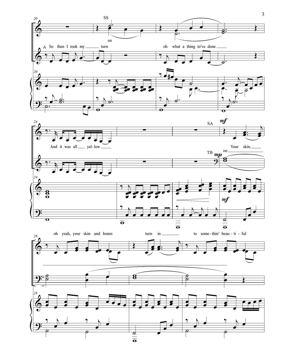 Yellow 4-Part scores gallery preview page 3