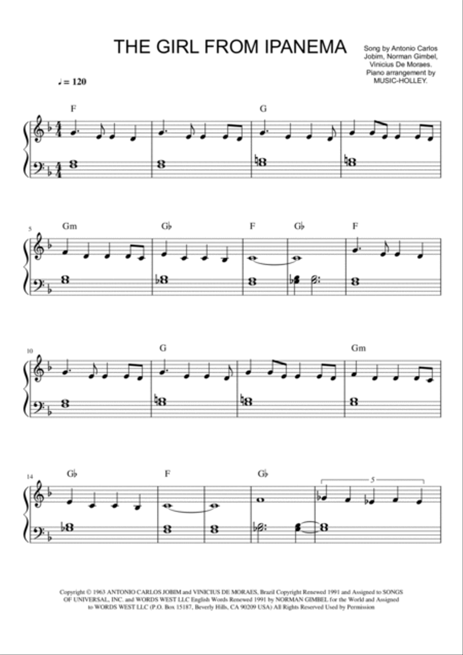 The Girl From Ipanema (garôta De Ipanema) Small Ensemble scores gallery preview page 1