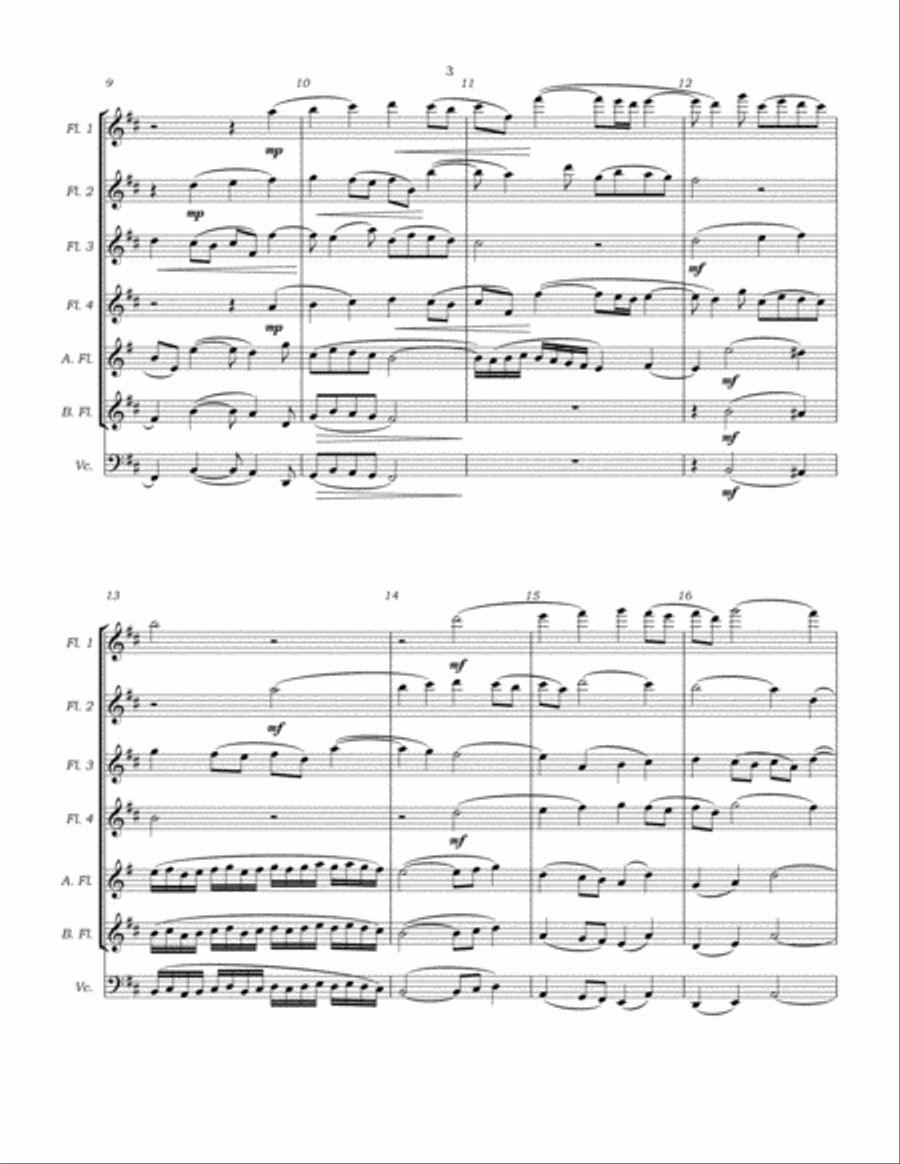 Dona Nobis Pacem from Mass in B Minor BWV 232 for Flute Choir Flute Choir scores gallery preview page 6