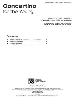 Book cover for Concertino for the Young - Piano Duo (2 Pianos, 4 Hands)