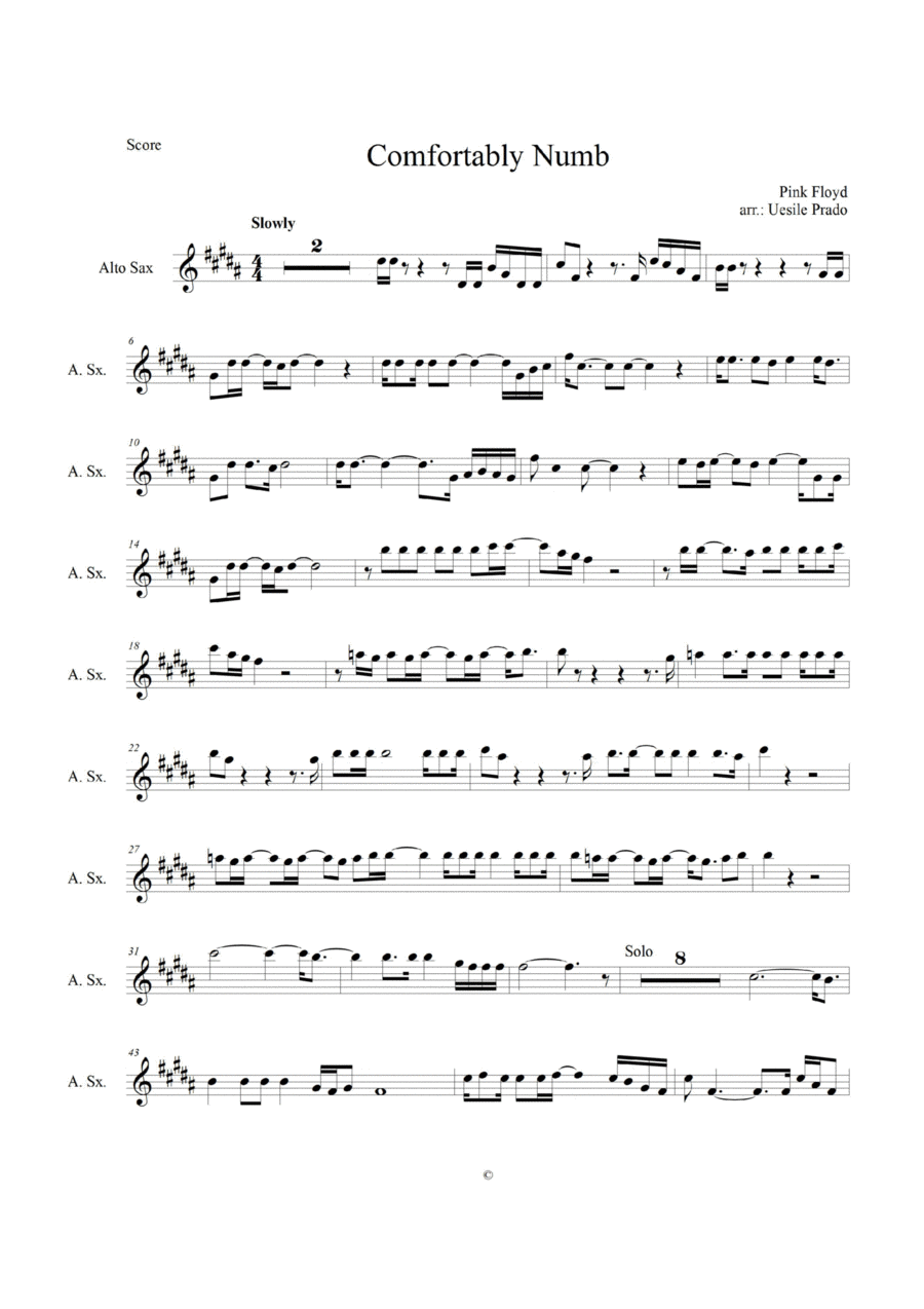 Stop Alto Saxophone scores gallery preview page 1